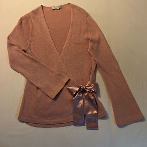Newport News ® Wrap Sweater with Satin Tie